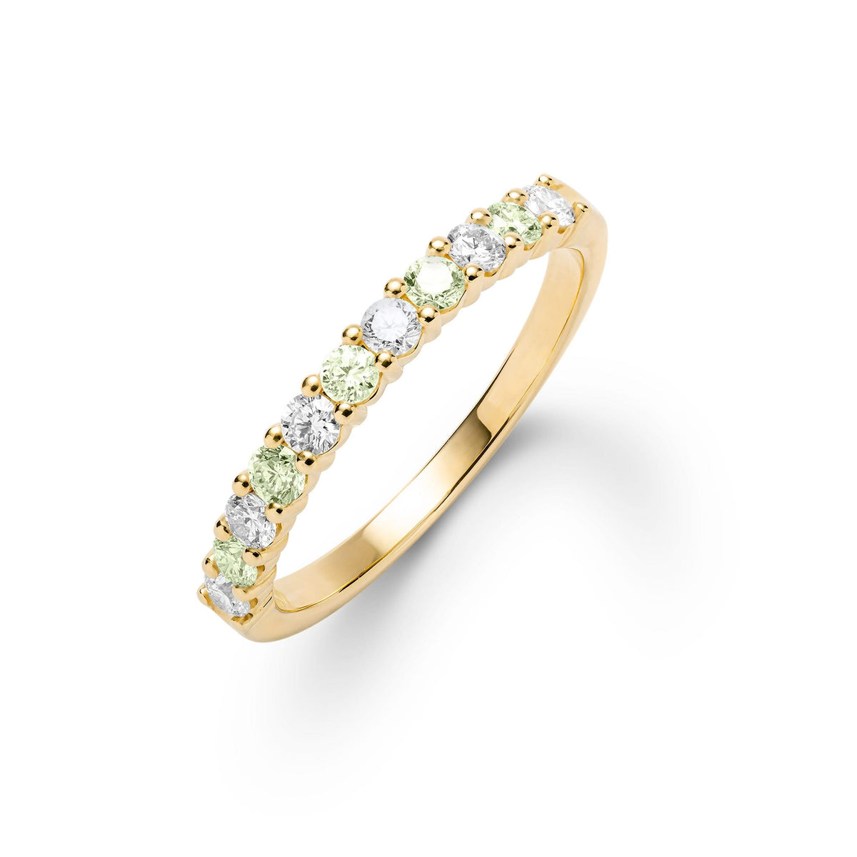 Rosecliff Diamond & Peridot Stackable Ring in 14k Gold (August)