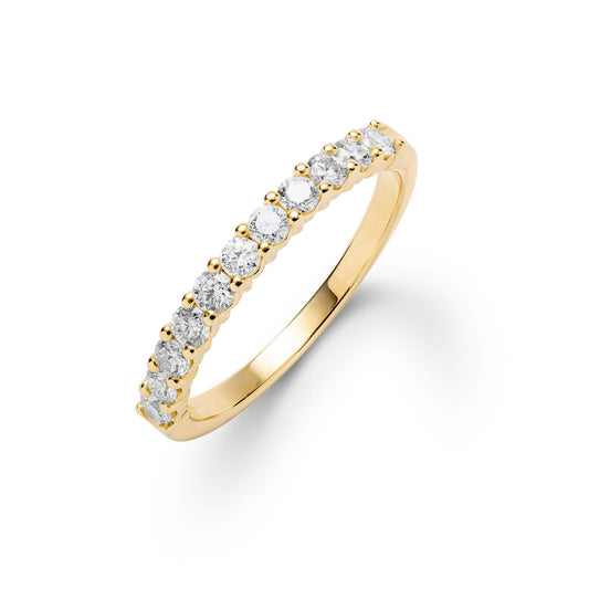 Rosecliff White Topaz Stackable Ring in 14k Gold (April)