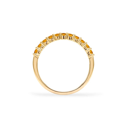 Rosecliff Citrine Stackable Ring in 14k Gold (November)