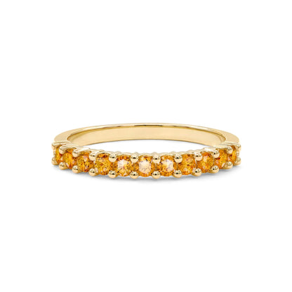 Rosecliff Citrine Stackable Ring in 14k Gold (November)