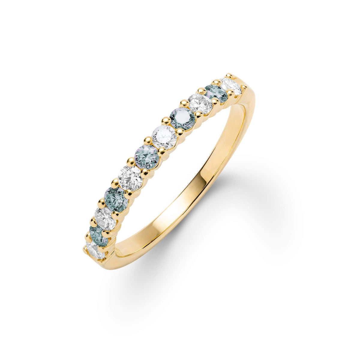 Rosecliff Diamond & Alexandrite Stackable Ring in 14k Gold (June)