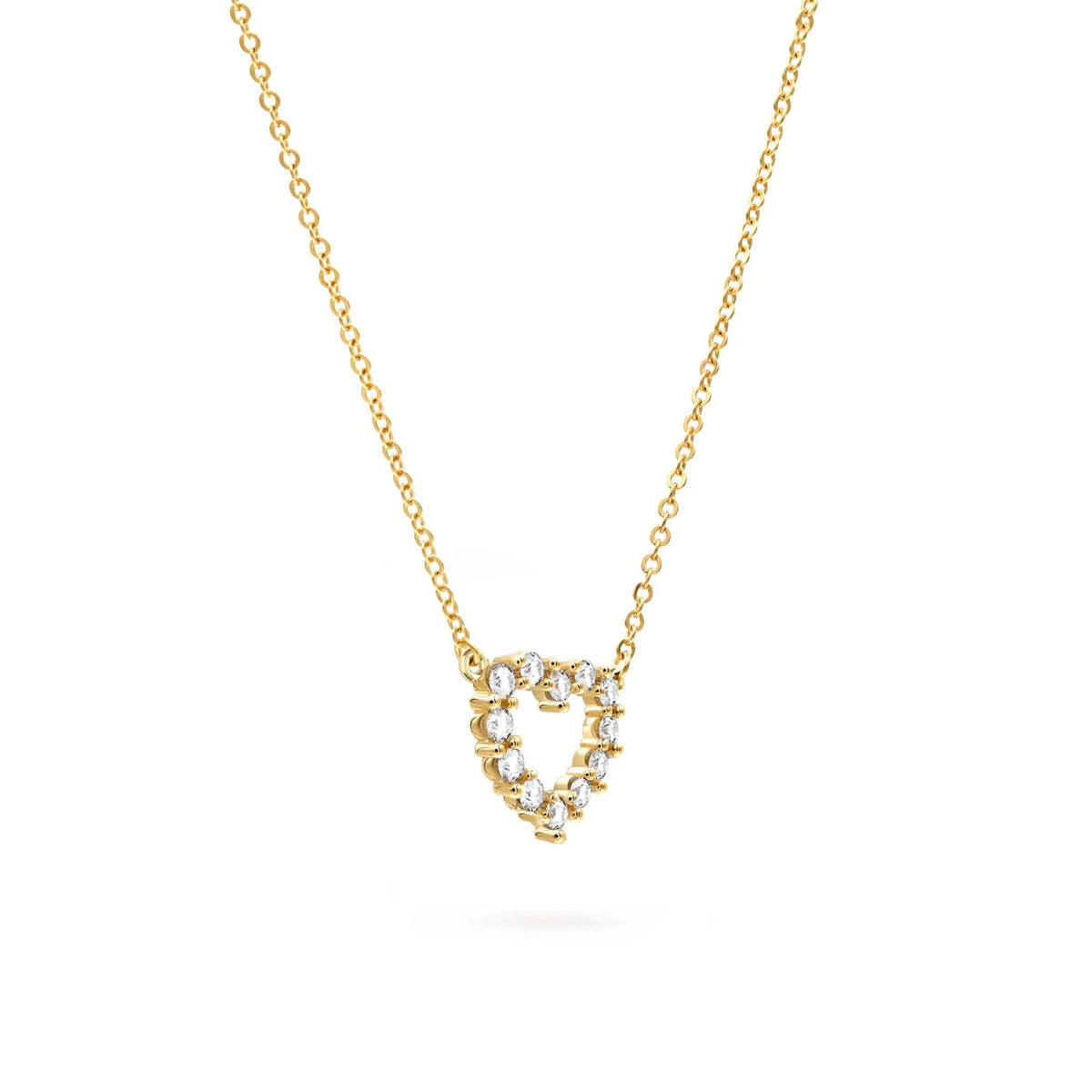 Rosecliff Small Heart Birthstone Necklace in 14k Gold