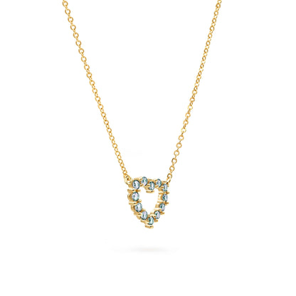 Rosecliff Small Heart Alexandrite Necklace in 14k Gold (June)