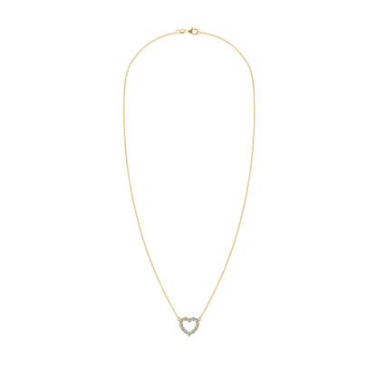 Rosecliff Small Heart Alexandrite Necklace in 14k Gold (June)