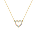 Rosecliff Small Heart Opal Necklace in 14k Gold (October)