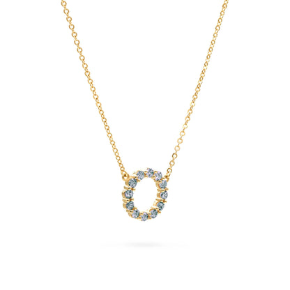 Rosecliff Small Circle Alexandrite Necklace in 14k Gold (June)