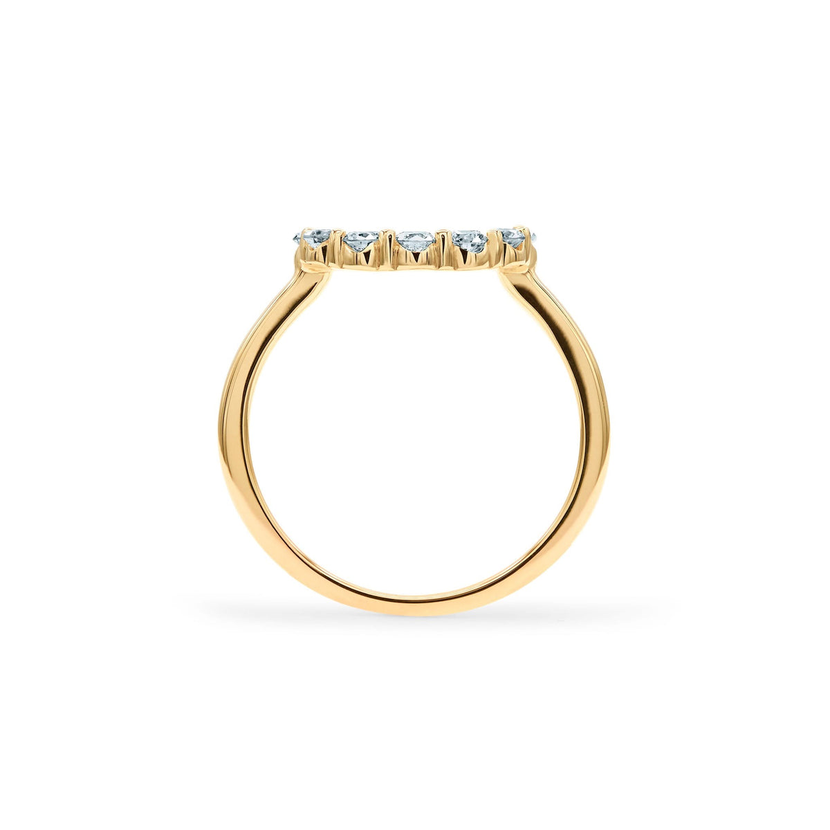 Rosecliff Small Circle Aquamarine Ring in 14k Gold (March)
