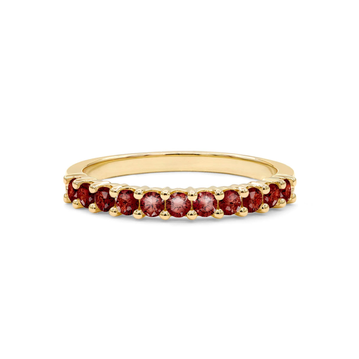 Rosecliff Garnet Stackable Ring in 14k Gold (January)