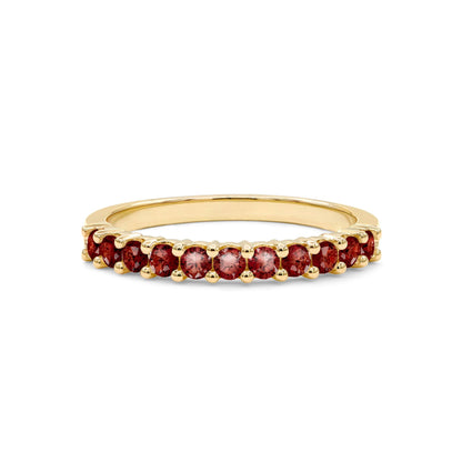 Rosecliff Garnet Stackable Ring in 14k Gold (January)