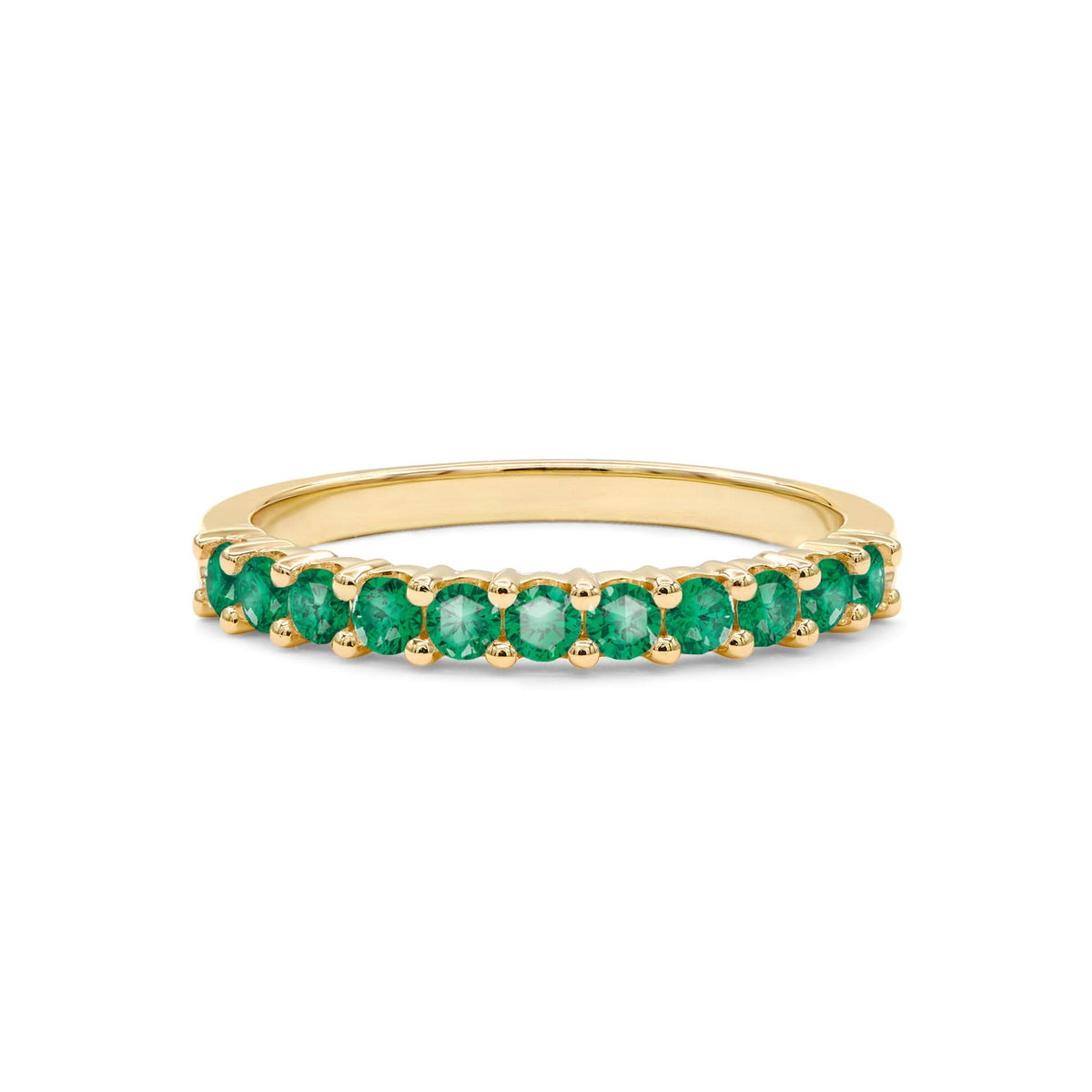 Rosecliff Emerald Stackable Ring in 14k Gold (May)