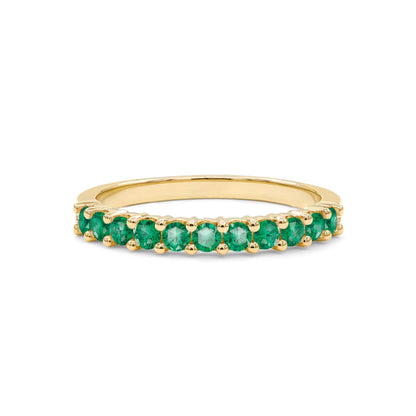 Rosecliff Emerald Stackable Ring in 14k Gold (May)