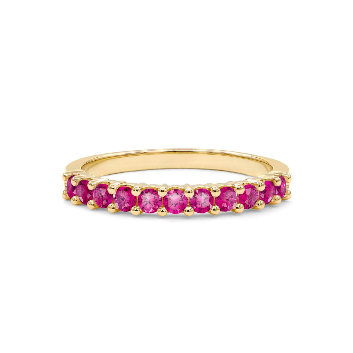 Rosecliff Ruby Stackable Ring in 14k Gold (July)