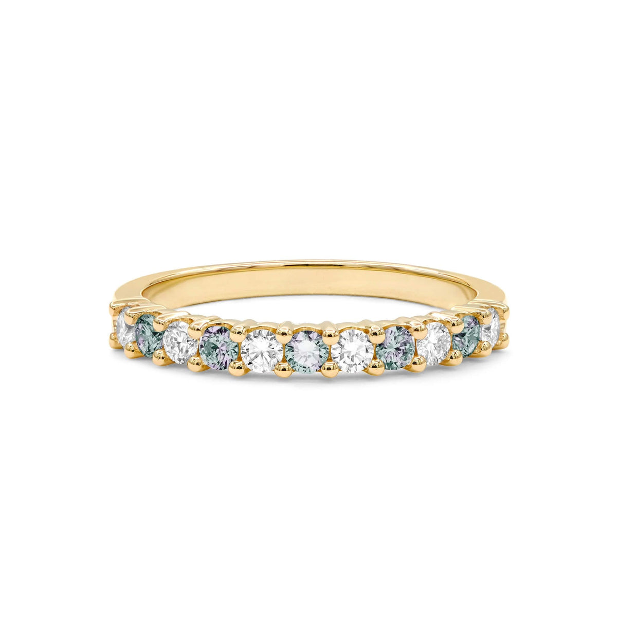 Rosecliff Diamond & Alexandrite Stackable Ring in 14k Gold (June)