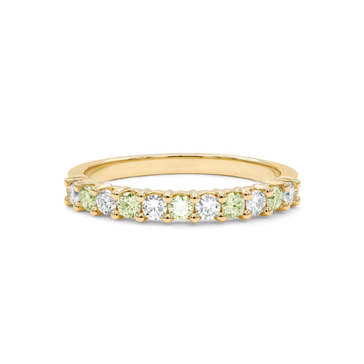 Rosecliff Diamond & Peridot Stackable Ring in 14k Gold (August)