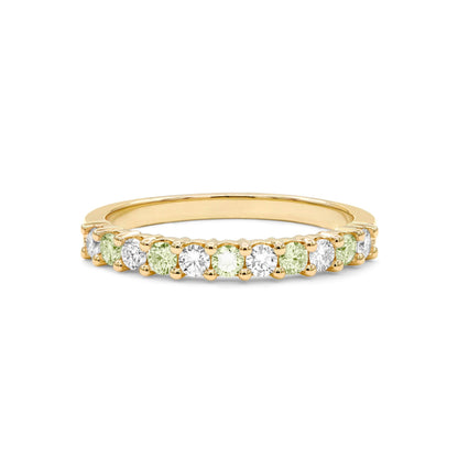 Rosecliff Diamond & Peridot Stackable Ring in 14k Gold (August)