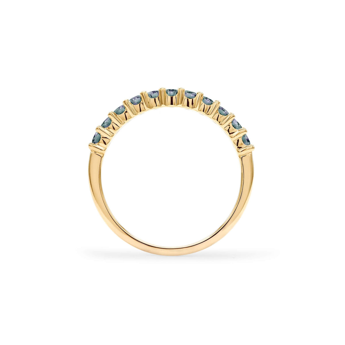 Rosecliff Alexandrite Stackable Ring in 14k Gold (June)
