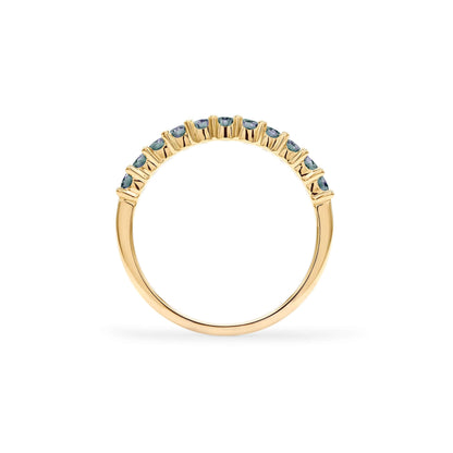 Rosecliff Alexandrite Stackable Ring in 14k Gold (June)