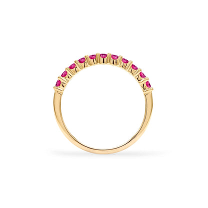 Rosecliff Ruby Stackable Ring in 14k Gold (July)