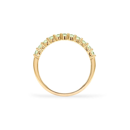 Rosecliff Peridot Stackable Ring in 14k Gold (August)