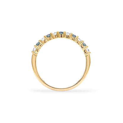 Rosecliff Diamond & Alexandrite Stackable Ring in 14k Gold (June)