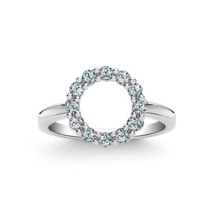Rosecliff Small Circle Alexandrite Ring in 14k Gold (June)