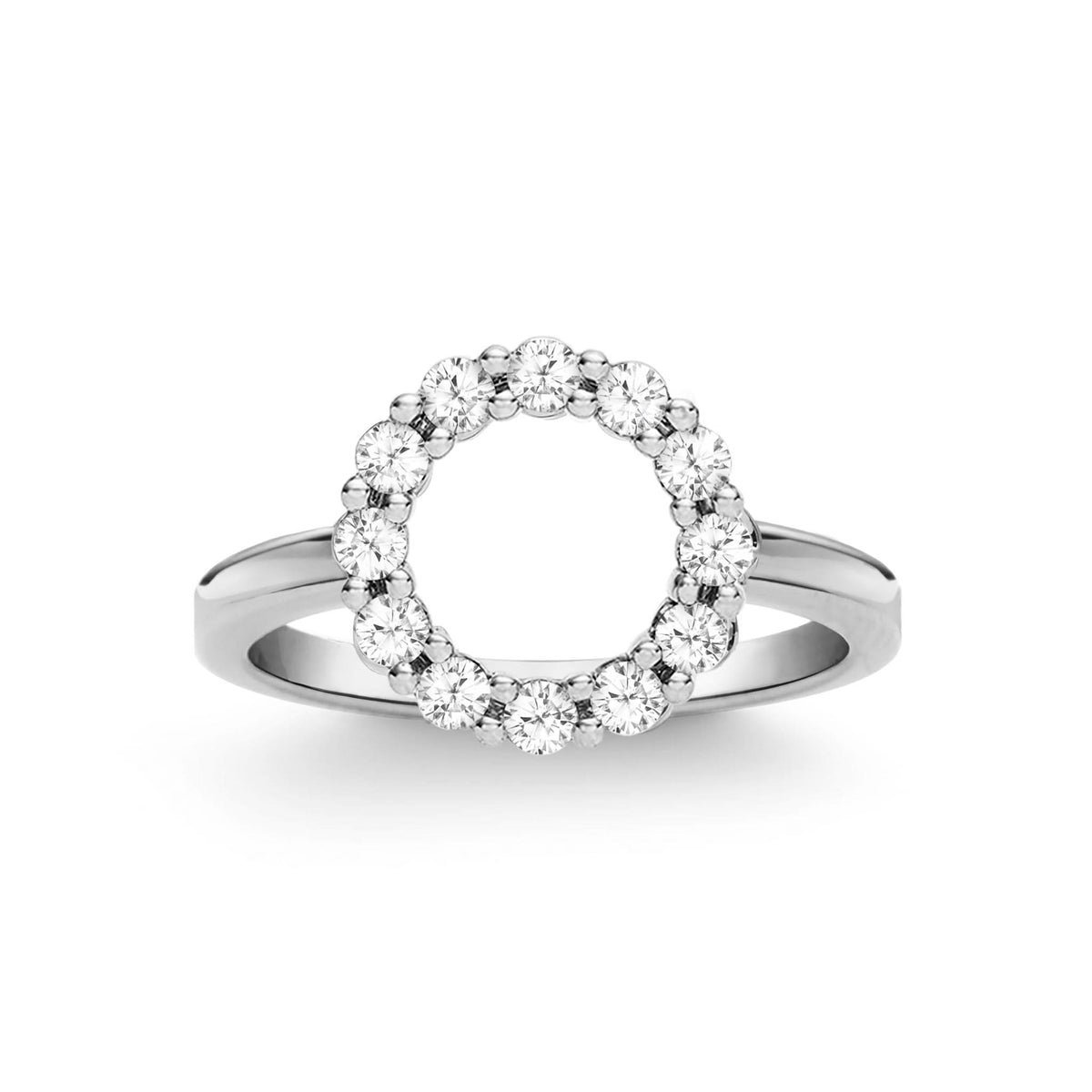 Rosecliff Small Circle Birthstone Ring in 14k Gold