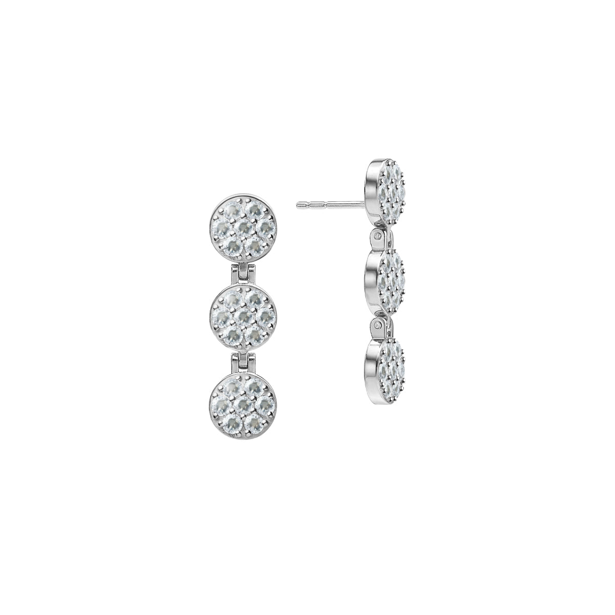 Rosecliff Aquamarine Drop Earrings in 14k Gold (March)