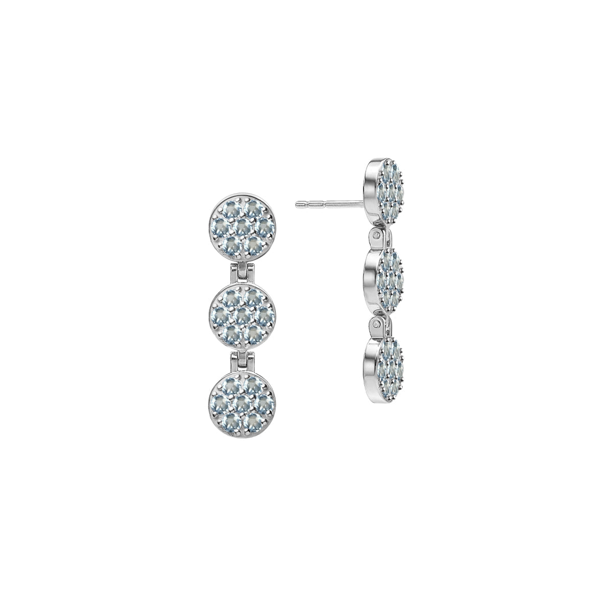 Rosecliff Nantucket Blue Topaz Drop Earrings in 14k Gold (December)
