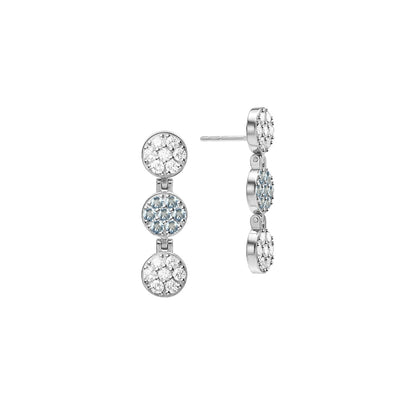 Rosecliff Diamond & Nantucket Blue Topaz Drop Earrings in 14k Gold (December)