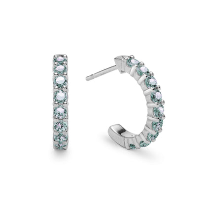 Rosecliff Alexandrite Huggie Hoop Earrings in 14k Gold (June)