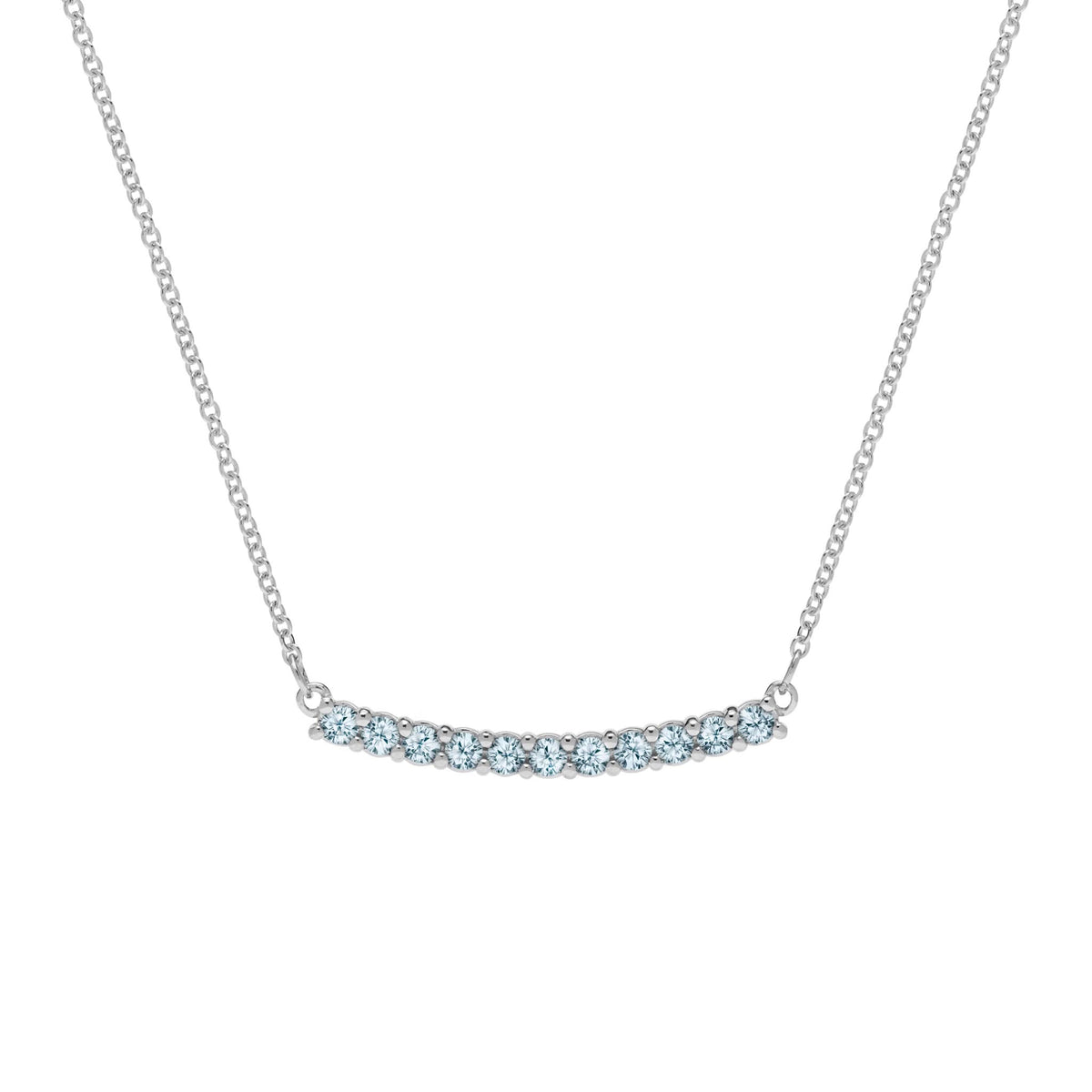 Rosecliff Nantucket Blue Topaz Bar Necklace (December)