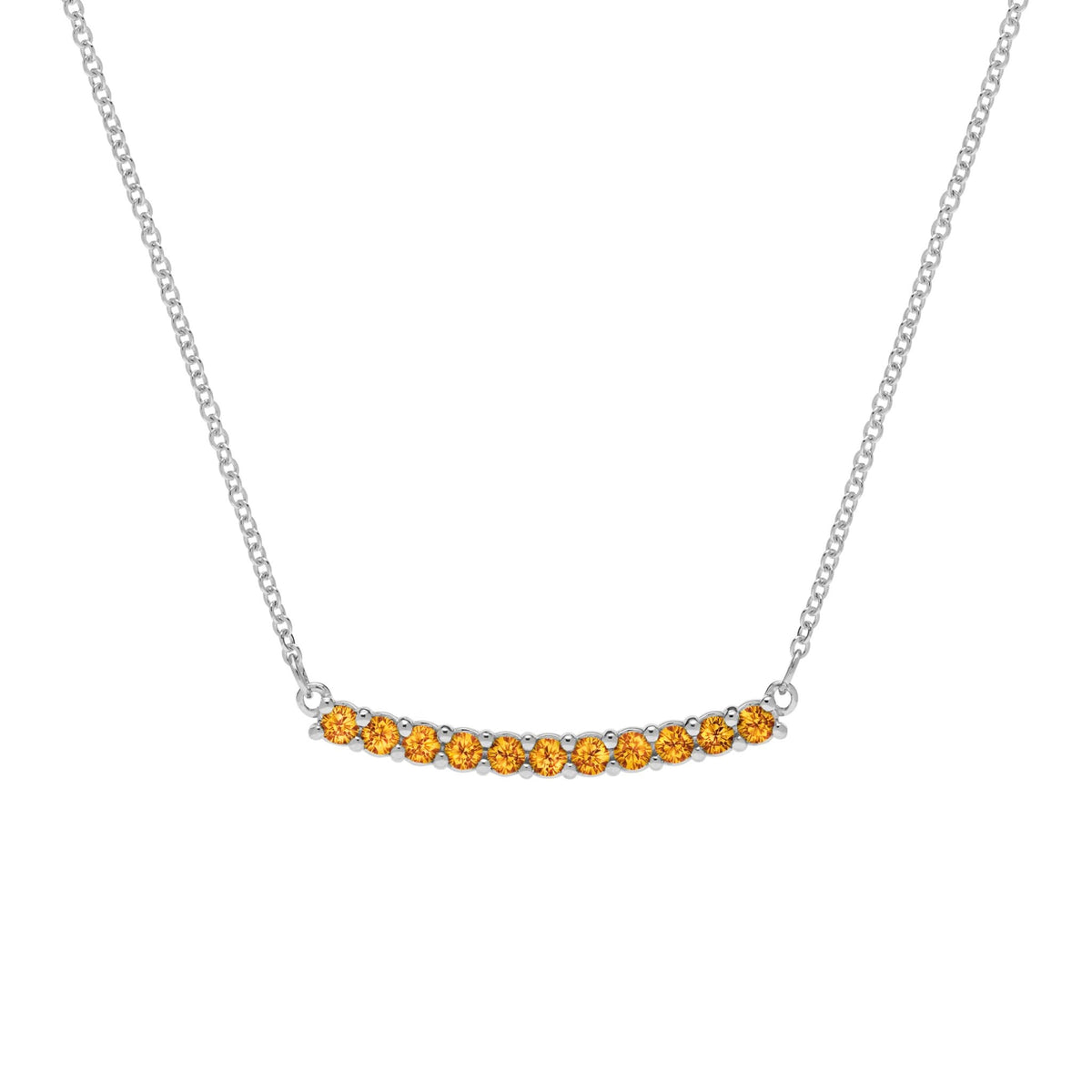 Rosecliff Citrine Bar Necklace in 14k Gold (November)