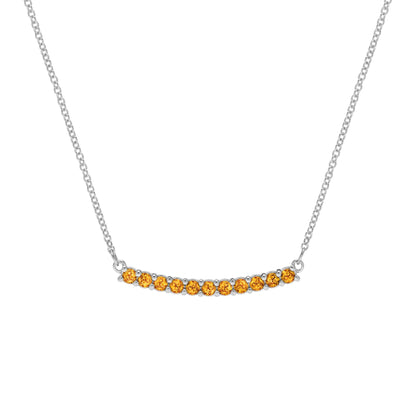 Rosecliff Citrine Bar Necklace in 14k Gold (November)
