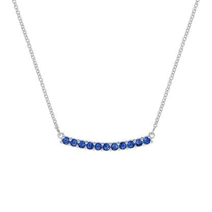 Rosecliff Sapphire Bar Necklace in 14k Gold (September)