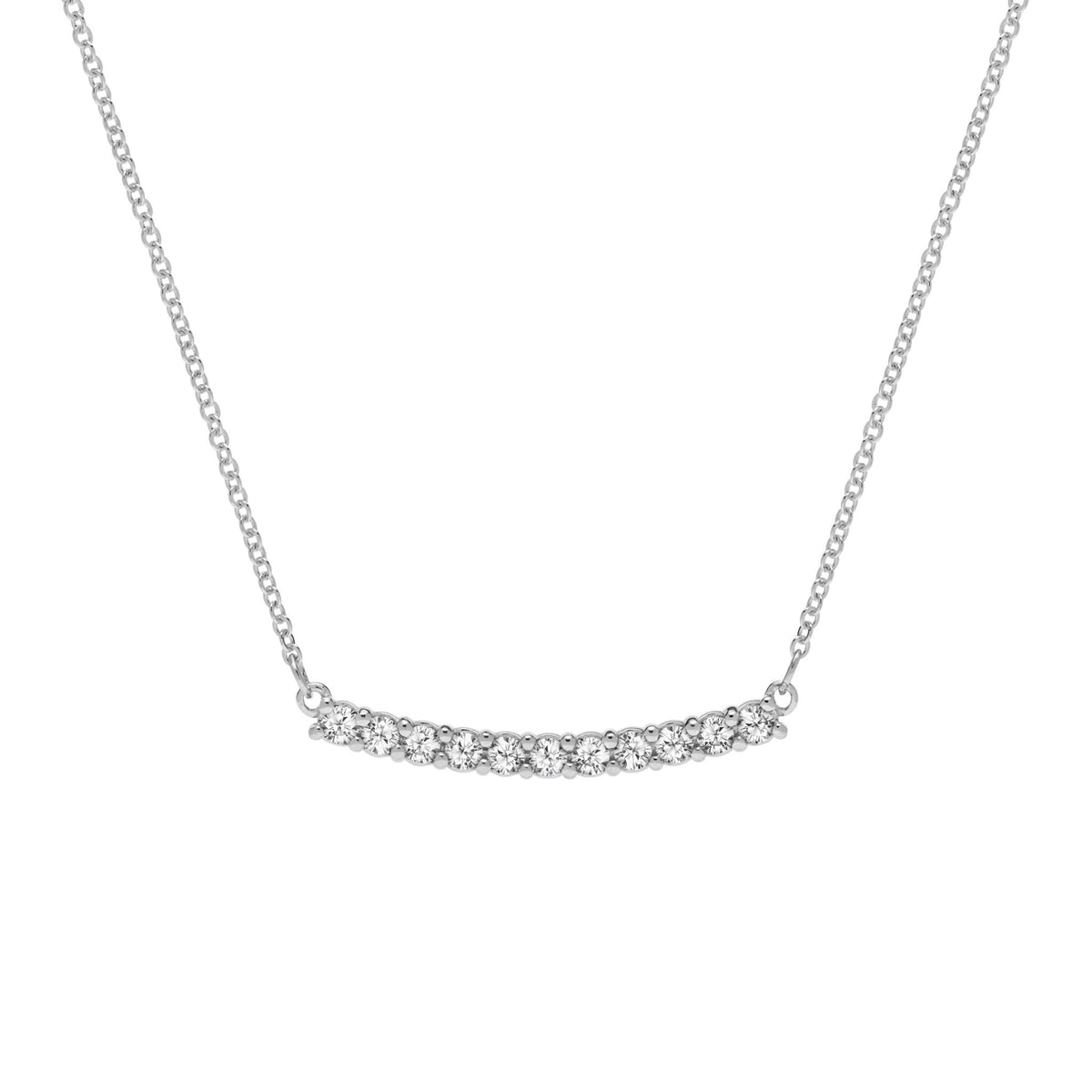 Rosecliff White Topaz Bar Necklace in 14k Gold (April)
