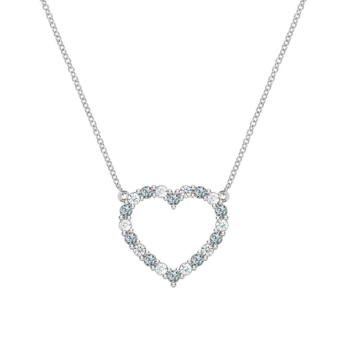 Rosecliff Heart Diamond & Alexandrite Necklace in 14k Gold (June)