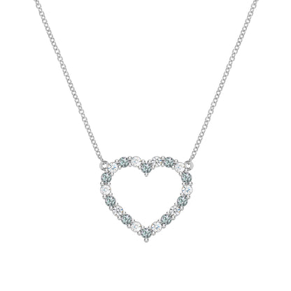 Rosecliff Heart Diamond & Alexandrite Necklace in 14k Gold (June)
