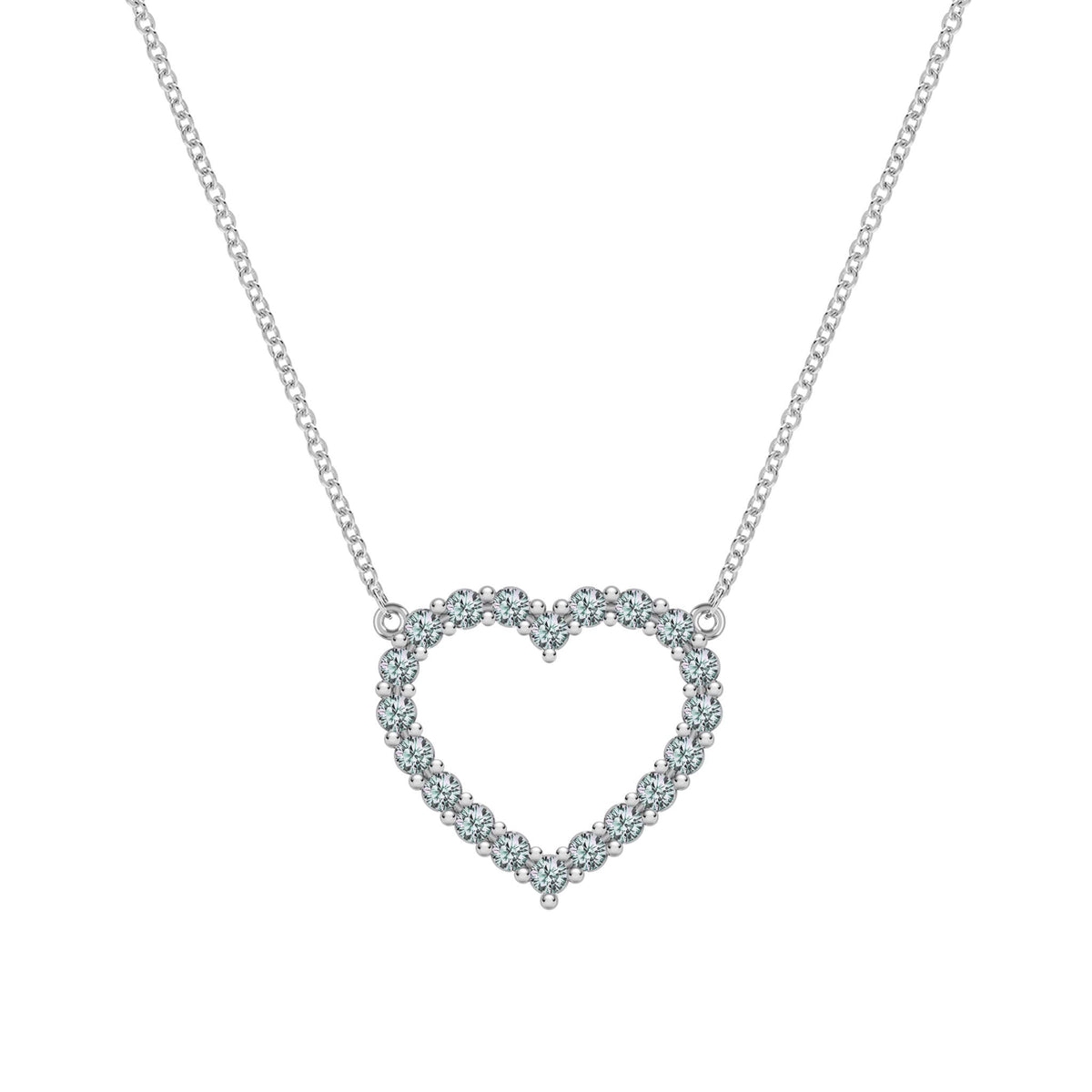 Rosecliff Heart Alexandrite Necklace in 14k Gold (June)