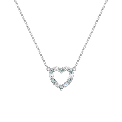 Rosecliff Small Heart Diamond & Alexandrite Necklace in 14k Gold (June)