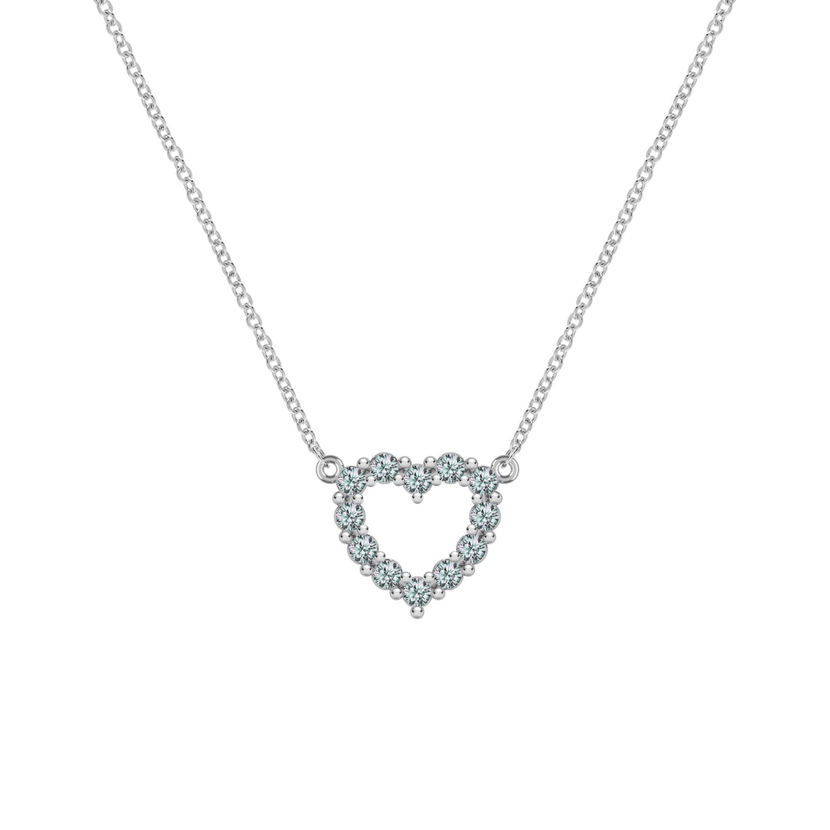 Rosecliff Small Heart Alexandrite Necklace in 14k Gold (June)