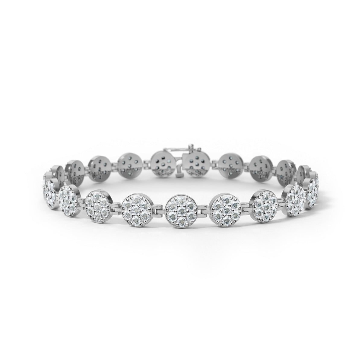 Rosecliff Tennis Aquamarine Bracelet in 14k Gold (March)
