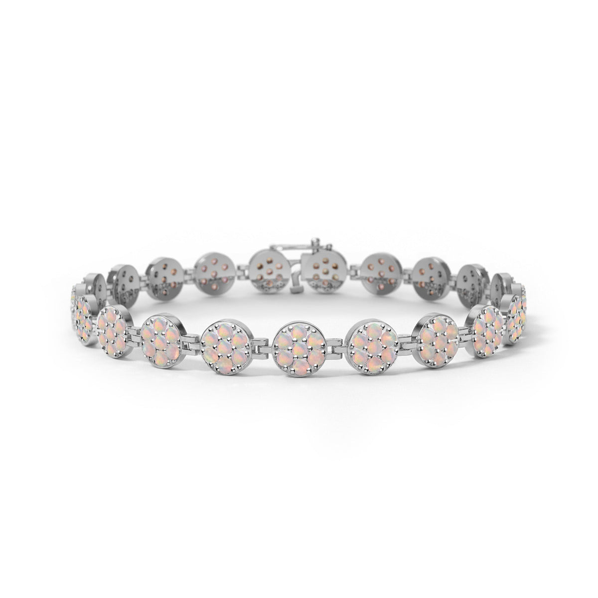 Rosecliff Tennis Opal Bracelet in 14k Gold (October)