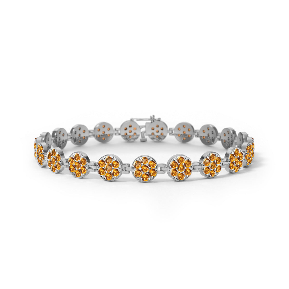 Rosecliff Tennis Citrine Bracelet in 14k Gold (November)