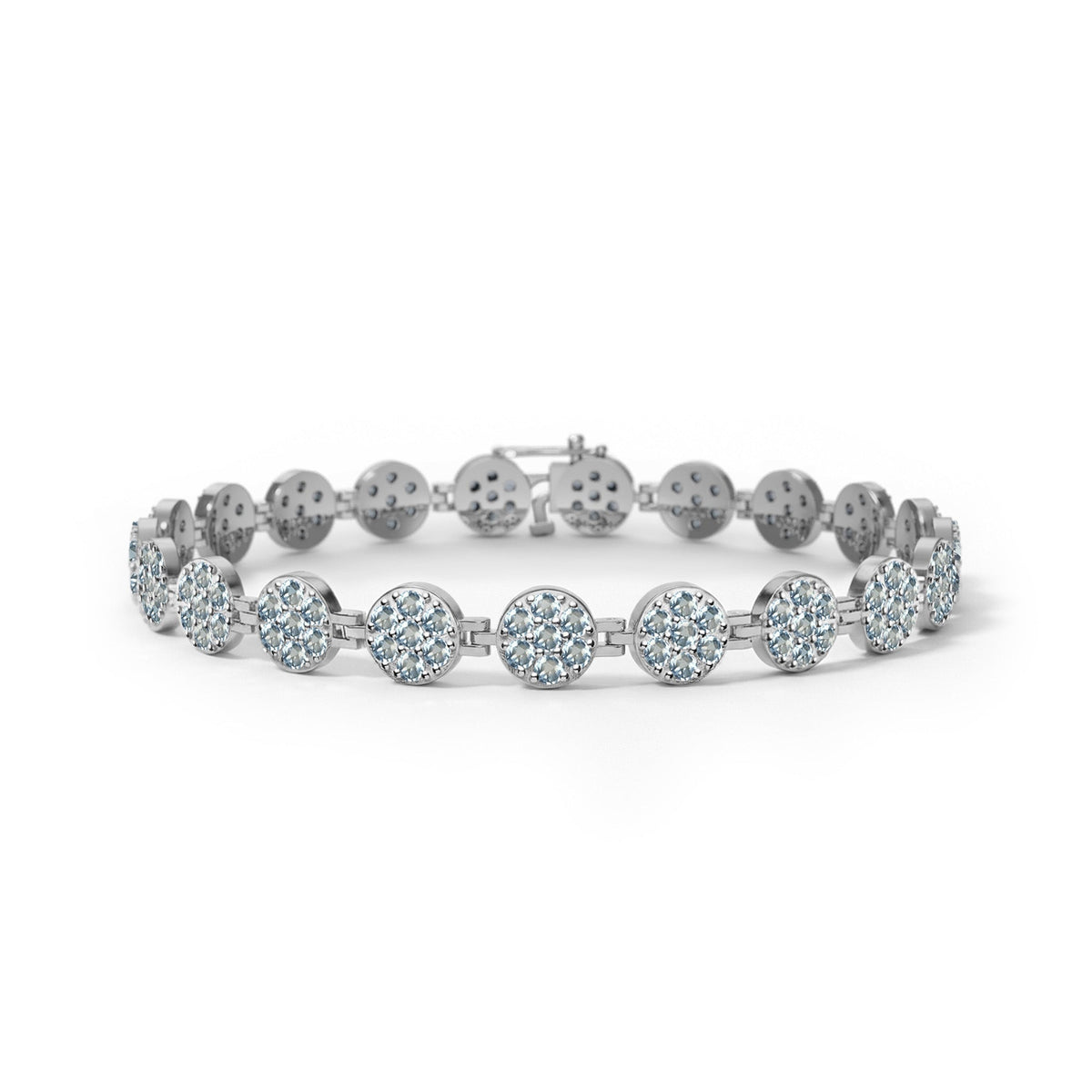 Rosecliff Tennis Nantucket Blue Topaz Bracelet in 14k Gold (December)