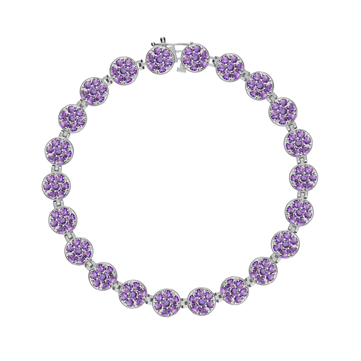 Rosecliff Tennis Amethyst Bracelet in 14k Gold (February)