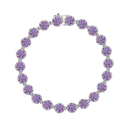 Rosecliff Tennis Amethyst Bracelet in 14k Gold (February)
