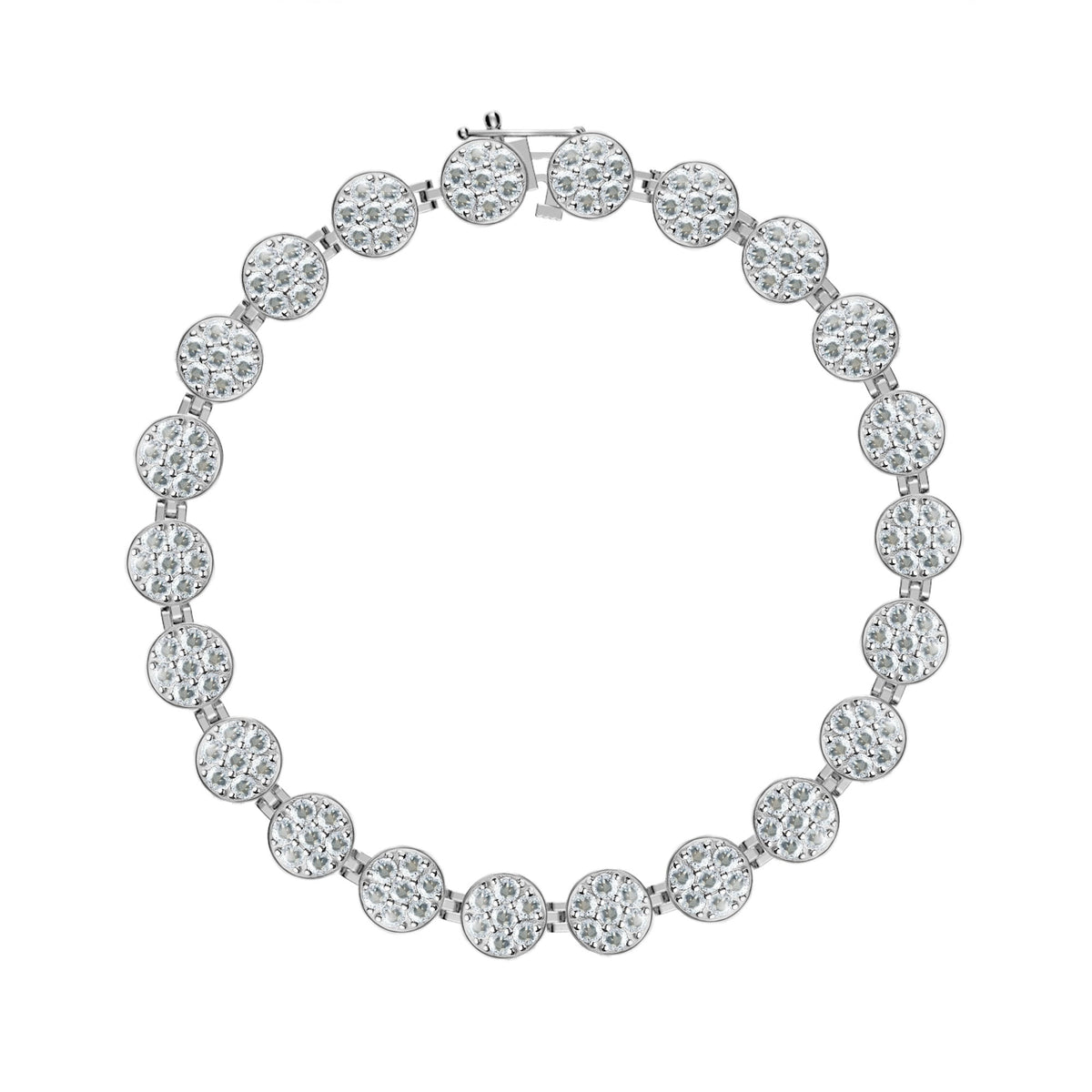 Rosecliff Tennis Aquamarine Bracelet in 14k Gold (March)