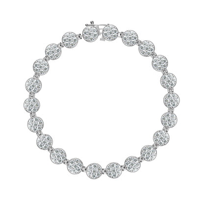 Rosecliff Tennis Aquamarine Bracelet in 14k Gold (March)