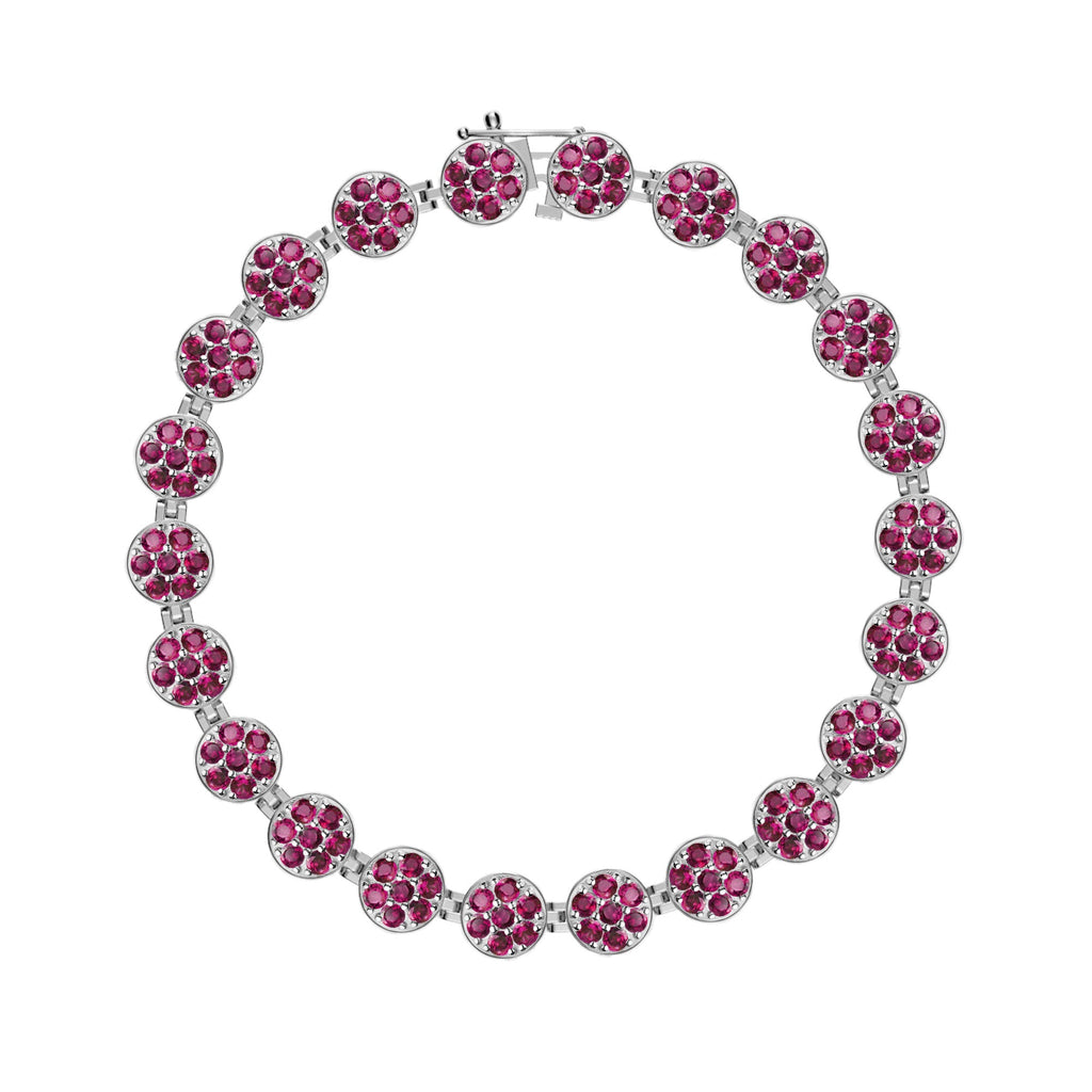 Rosecliff Tennis Ruby Bracelet in 14k Gold (July)