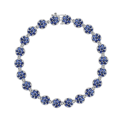 Rosecliff Tennis Sapphire Bracelet in 14k Gold (September)